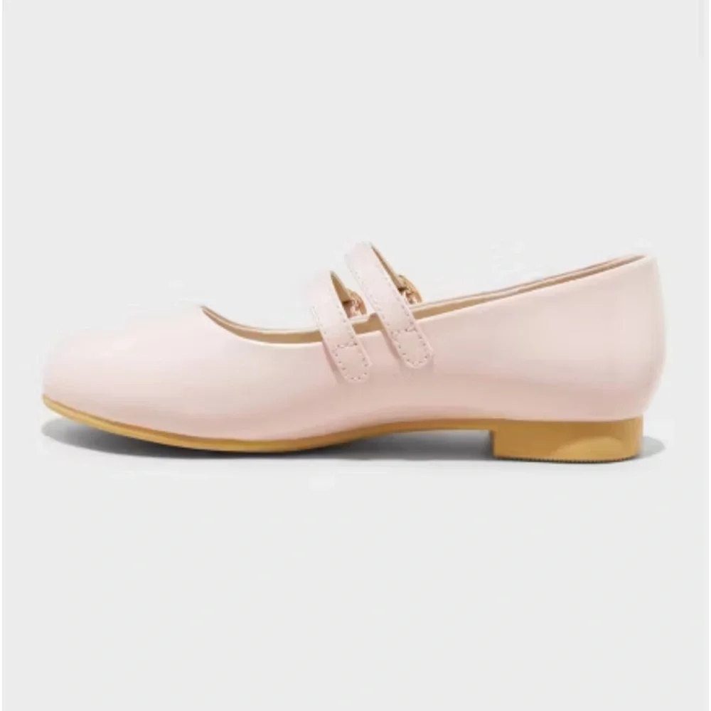 Kids' Pink Amelia Double Buckle Mary Jane Flats - Cat & Jack™